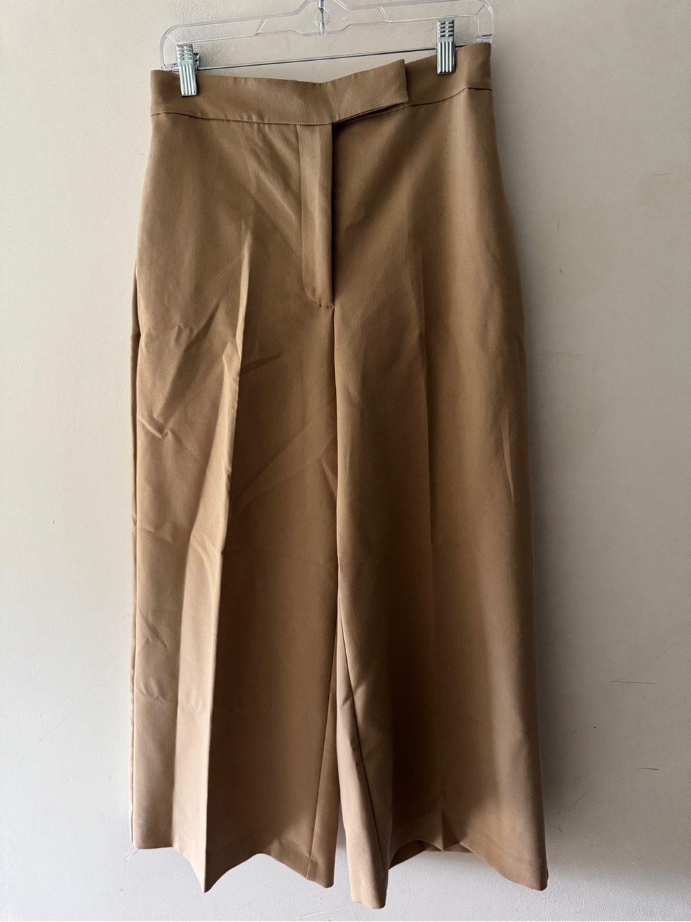 Zara Brown Pleated Wide Leg Pants